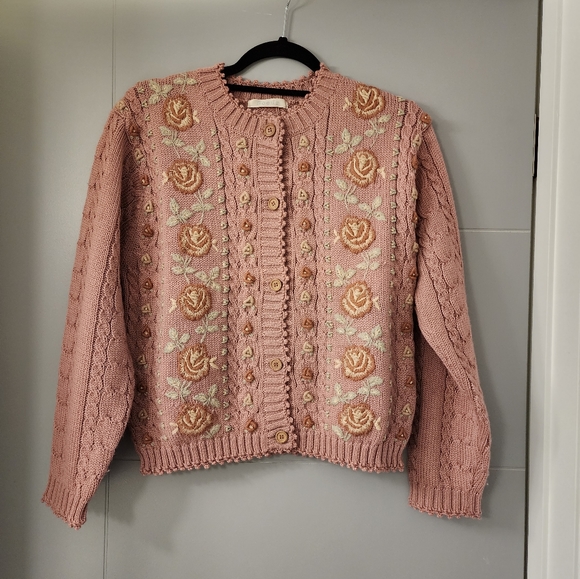 Soeur knitted rose cardigan - Picture 1 of 6